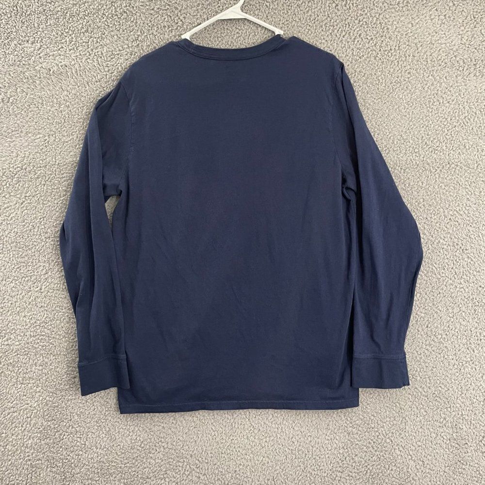 Levi's Shirt Men‎ M Navy Casual Standard Fit Long Sleeve Blank Tee - Picture 6 of 10